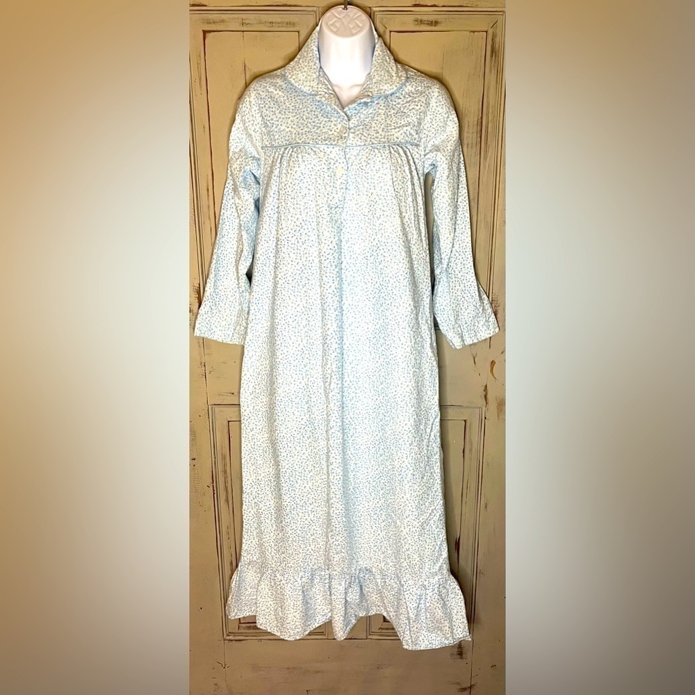 Vintage 90’s Sheila Anne Flannel Granny Nightgown grannycore S floral gown